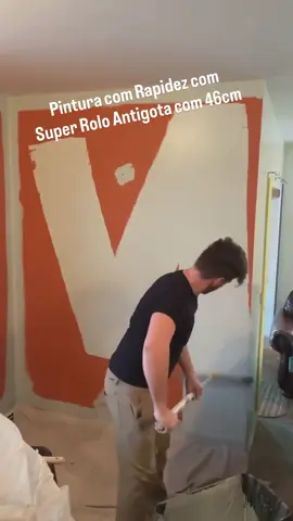 Pintura muito prática com Super rolo Profissional de 46cm #pintura #pinturaacrilica #ferramentas #reformadecasa 