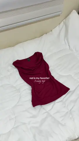 top for women—three ways @VXN Brand ❤️ #basictop #doubleliningtop #redtop #tops #OOTD 