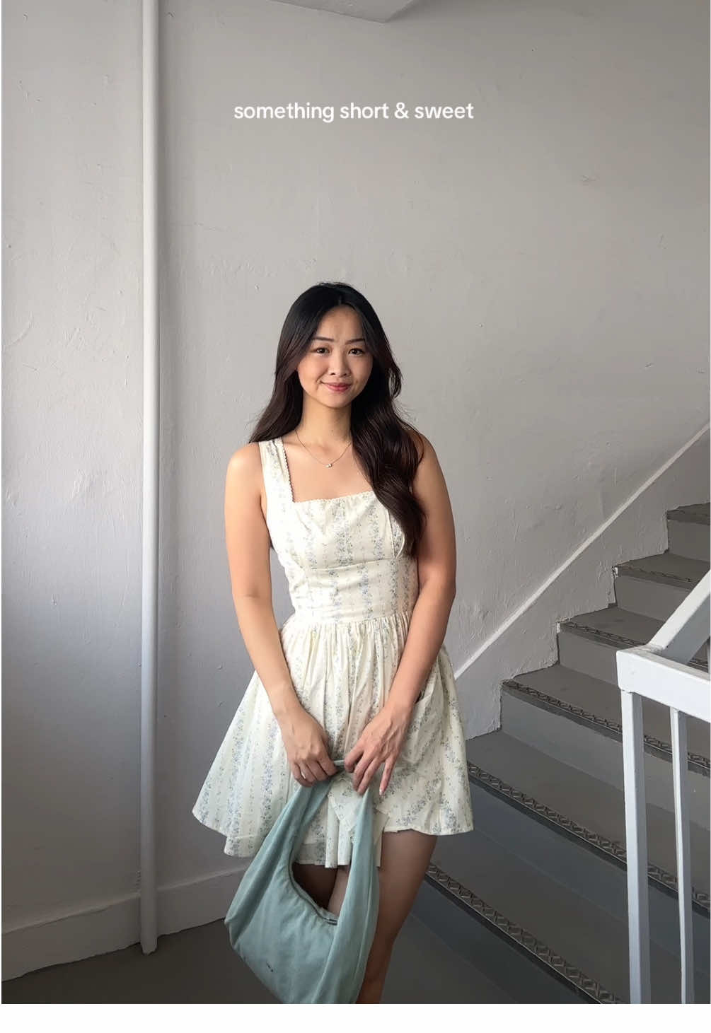 something different from my usual midis & maxis 🦋🌼👗 ✨ dress: AFW-BAX-VDL ✨ bag: BDG-DQN-XWK  @Shopee Singapore #shopeehaul #styledbyshopee @Shu Shi @AZTRID 