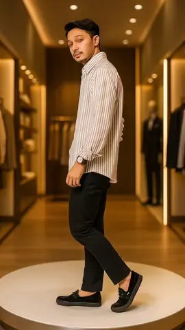 Kemeja Pria Garis WOODCUTTER Basic Butcher Stripe - Brown Lengan Panjang
 #baju #kemeja #kemejapria #viral #belilokal #foryou #fyp 