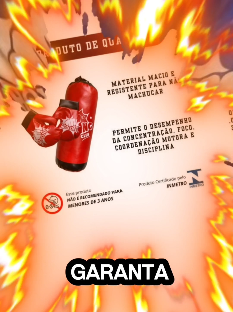 Esse é o Kit Infantil com um Saco de Pancada e 2 Luvas. Próprio para uma Atividade Física Divertida e Segura. Benefícios incríveis para as crianças: Estimula a coordenação motora. Desenvolve força e equilíbrio. Ajuda a combater o sedentarismo. Promove diversão de forma segura. Ideal para brincar em casa. Clique no botão abaixo e garanta essa diversão saudável para a criançada.