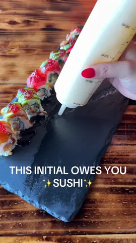 This initial owes you sushi at Roaming Ronin… send this to them!! #sushi #corpuschristitx #Foodie #sushilover #roamingronin 