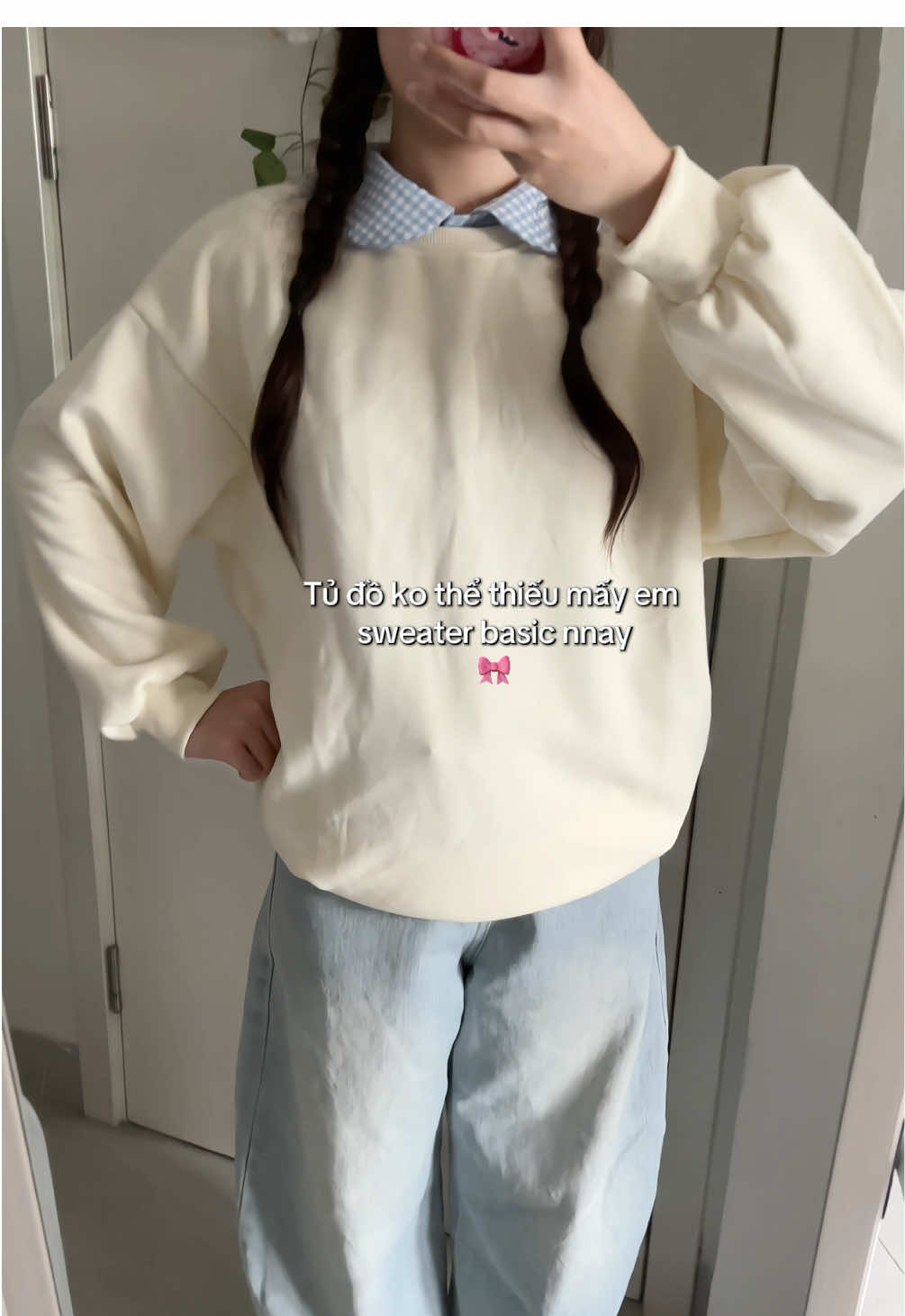 Mãi iu style nàyy 🫶 giờ kiếm sweater form này cũng hơi khó à nha @Miho #aosweater #miho #sweater #sweateroversize #koreanoutfit 