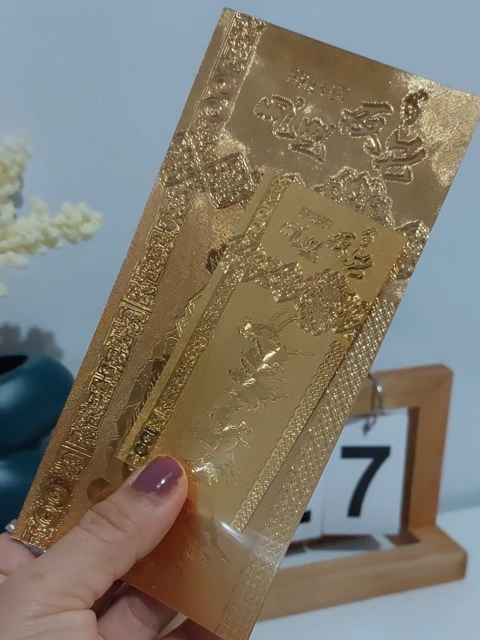 2026 Money Gold Foil Year of the Horse #pampaswerte #luckycharm #2026 #luckymoney #ziyang 