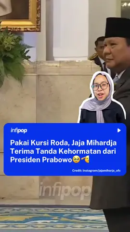 Dalam upacara di Istana Negara pada Senin (25/8/2025), Presiden Prabowo Subianto menganugerahkan Bintang Budaya Paramadharma kepada sejumlah seniman, termasuk almarhumah Titiek Puspa dan Jaja Mihardja.  Jaja, yang hadir dengan kursi roda di usia 84 tahun, menerima penghargaan penuh haru atas kiprahnya sejak 1965 melalui musik, lebih dari 50 film, serta perannya sebagai presenter kuis dangdut legendaris TVRI.  Terharu juga ngeliat ayah Jaja🥹 #fyp #jajamihardja #presidenRI #prabowosubianto #viral 