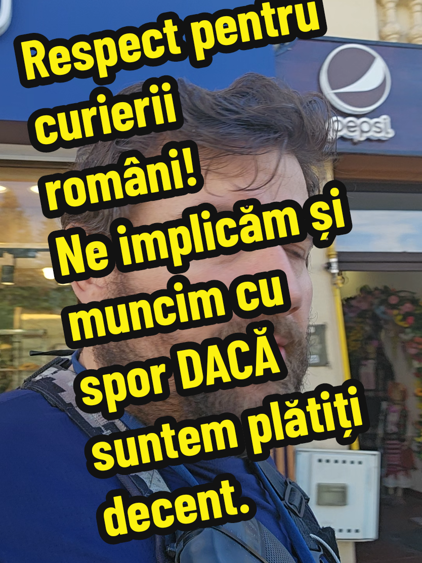 Respect pentru curierii români! Ne implicăm și muncim cu spor DACĂ suntem plătiți decent. #Wolt #Bolt #Glovo #Craiova