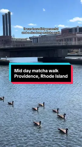 Mid day matcha walk #adayinmylife #lifestylevlog #rhodeisland #providenceri #providencerhodeisland 