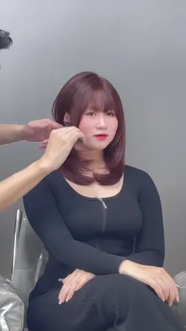 Kiểu tóc tạo độ phồng cho chị em với mái tóc mỏng đây ạ🌿#thienanstudio #duôiphong