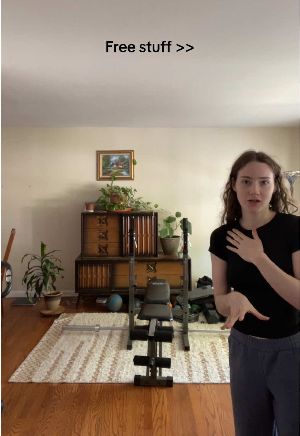 home gym coming soon 🫶  #athomeworkout #homegymequipment #sahm #gymmom #freestuff 