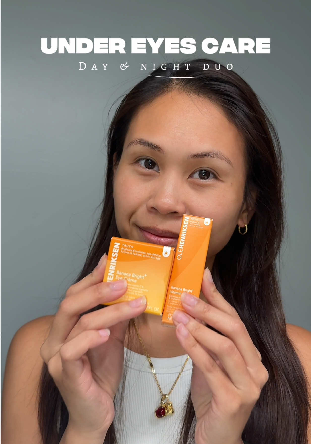 Great duo from @Olehenriksen morning and nighttime bundle 🧡 to keep your eyes looking awake and ready #eyecream #undereyes #skincare #darkundereye #rushtok2025 
