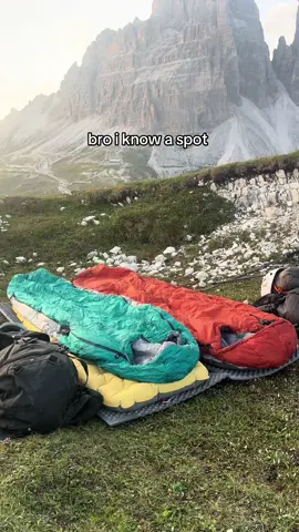 you and me wildcamping here?? #Hiking #dolomites #vanlife #cadinidimisurina #wildcamping #trecime #viaferrata #italianalps 