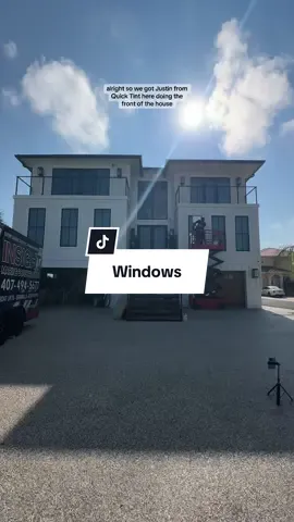 Justin from Quick Tint is installing film on our front windows today fingers crossed this helps keep the bedrooms cooler and knocks down that $800 electric bill 🙏💸 #disastertodreamhome 