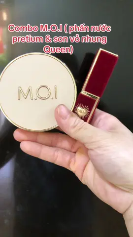 COMBO M.O.I (PHẤN NƯỚC PREMIUM & SON THỎI NHUNG QUEEN) #phannuoc #sonmoi #moicosmetics #sonmoihongocha #phanmoihongocha 