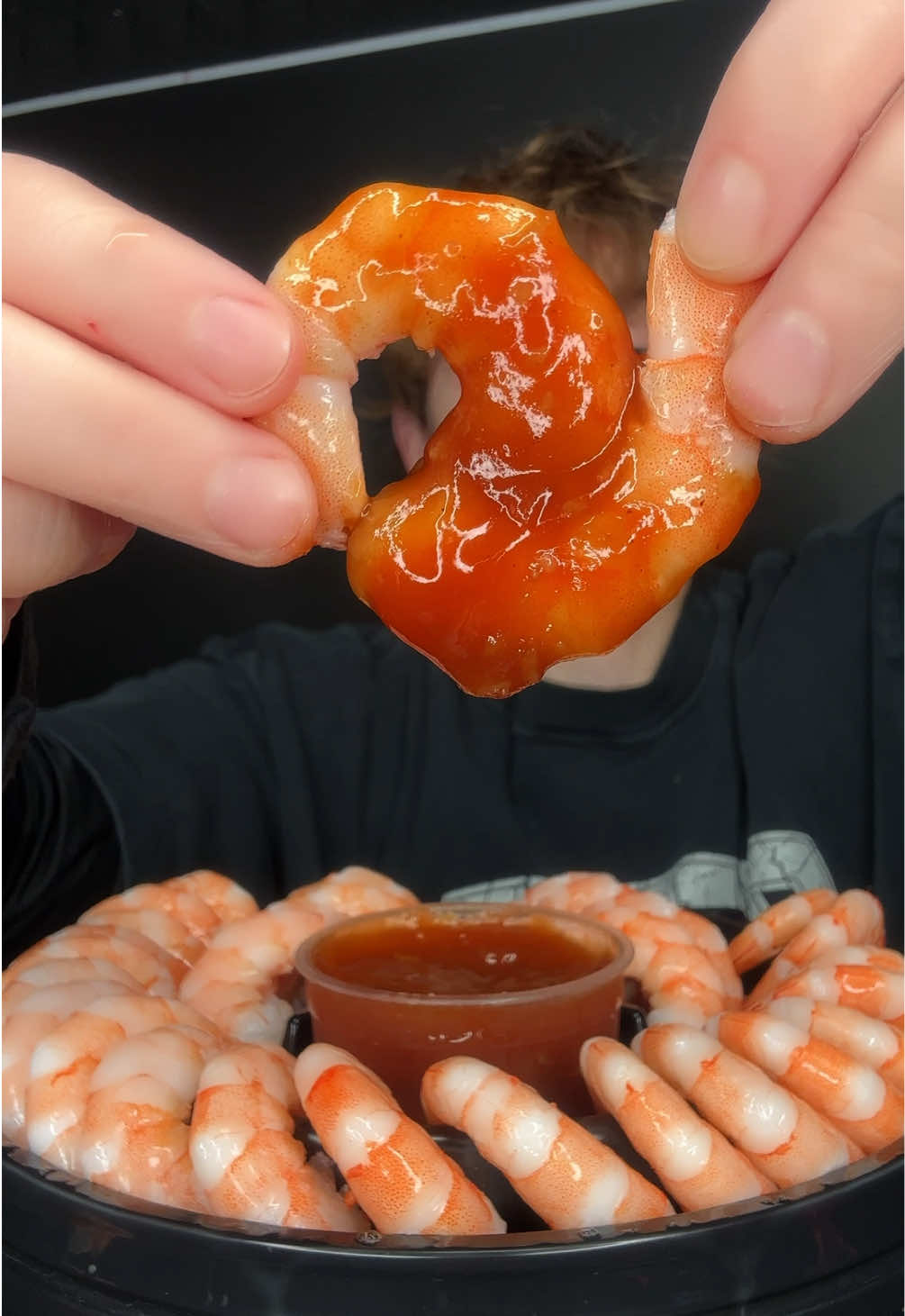 i need to learn how to drink 🙃 … more shrimp cocktail, should i do grilled shrimp next? #mukbang #asmr #fyp #seafood #shrimp 