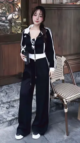 ( Kèm Ão 2 Dây ) Bộ Thể Thao Chạy Rót Phối Cố Trăng Bo Tay Quần Ong Suông Năng Động #bothethao #bothethaonu #xuhuong 