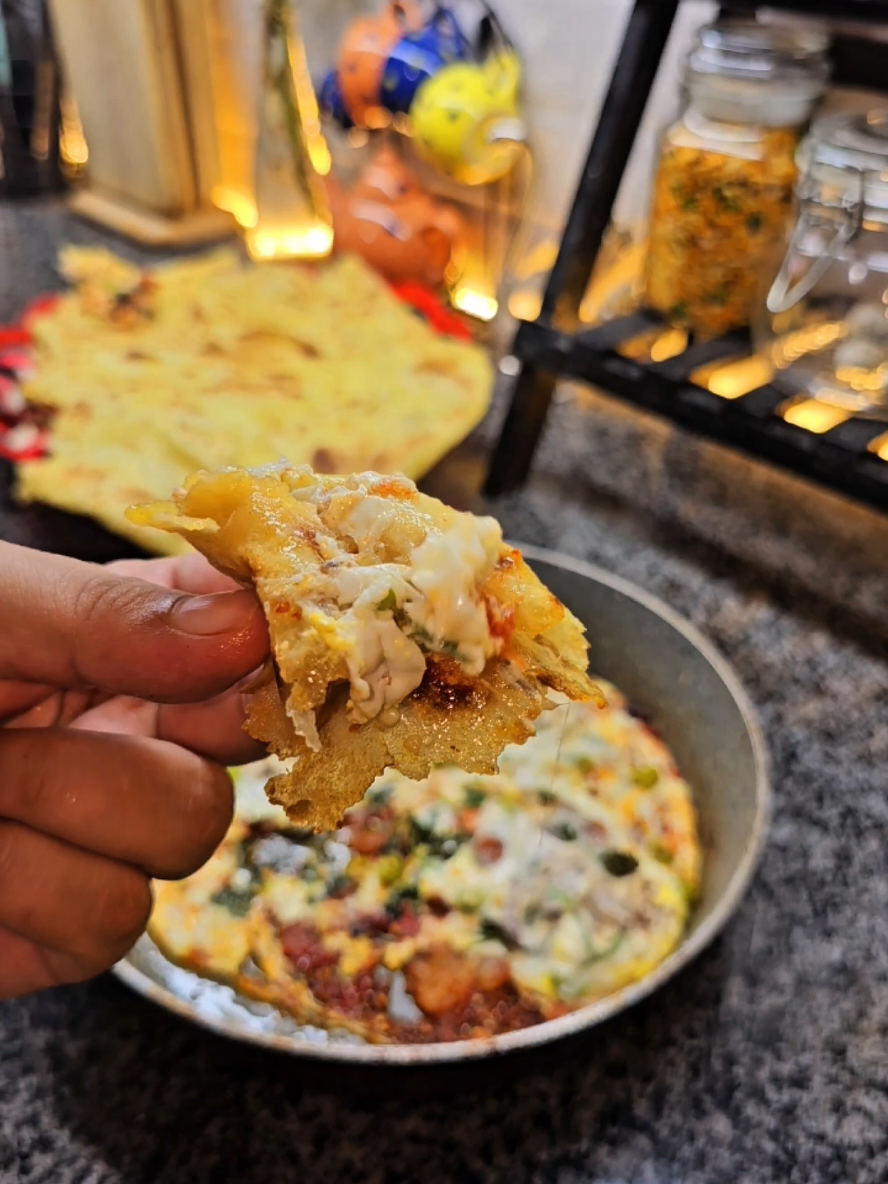 breakfast recipe cheesy omelette with crispy paratha #Recipe #fpy #homecooking #cooking #fouryourpage 