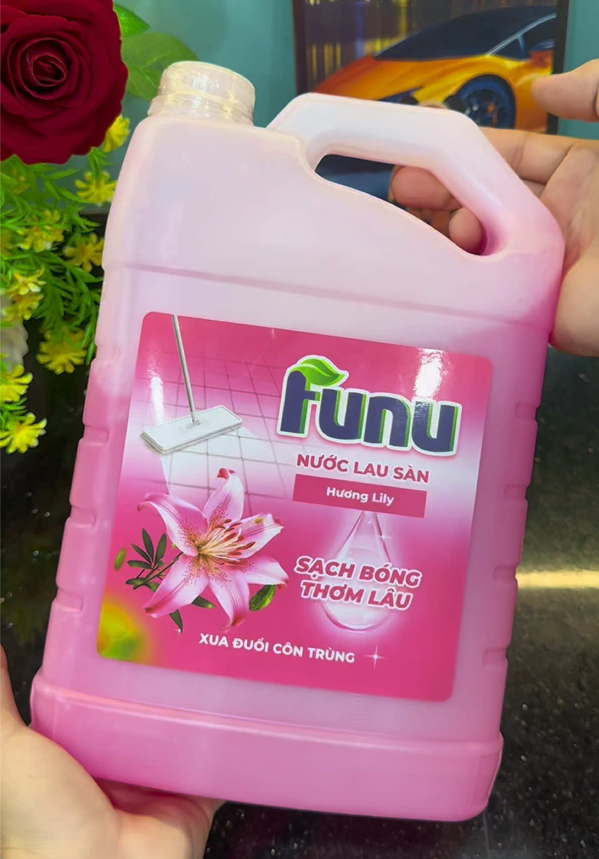 Nước lau sàn funu xua đuổi muỗi côn trùng can 3,8kg #emkieutaphoa #nuoclausan #nuoclausanfunu #funu