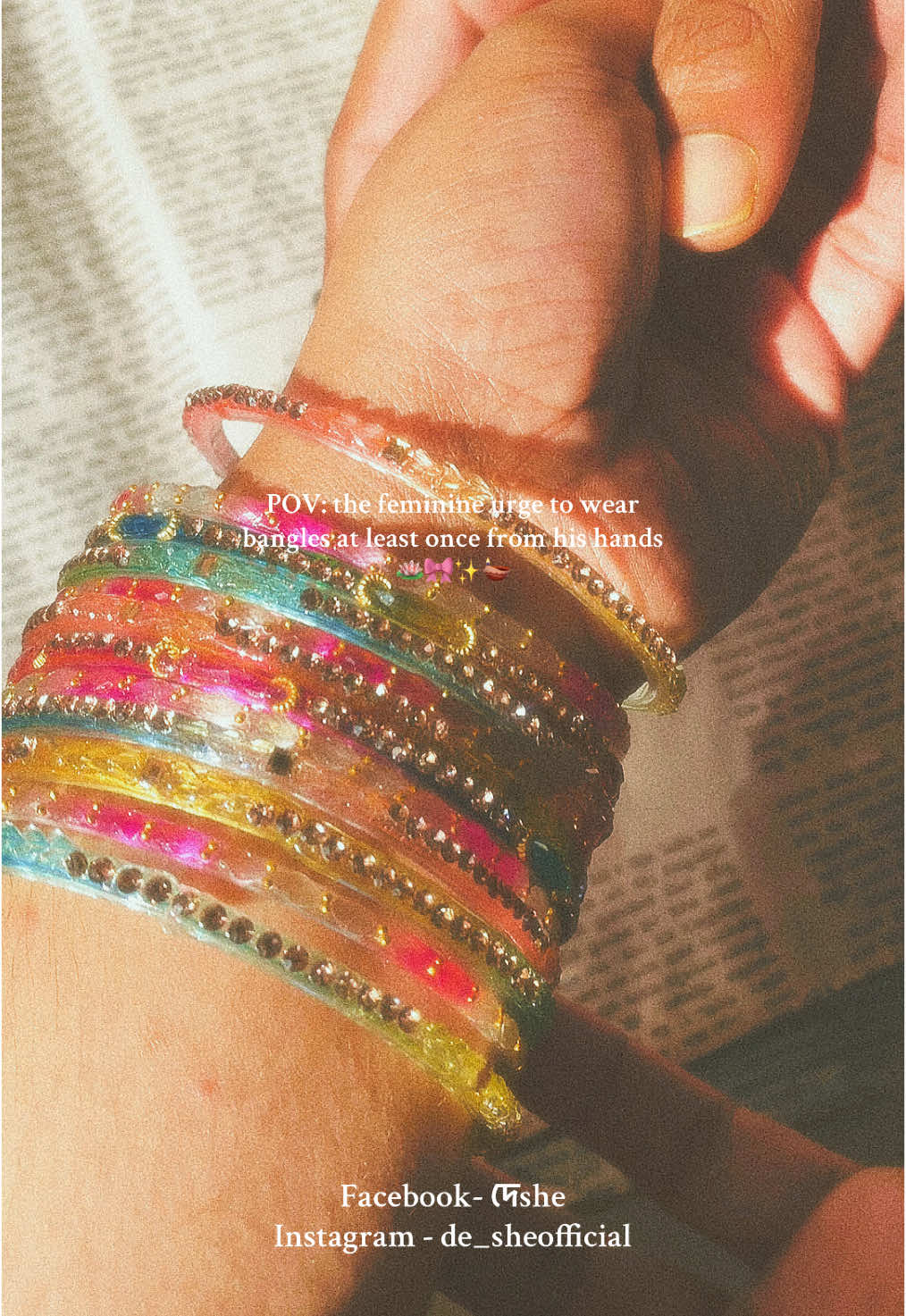 POV: the feminine urge to wear bangles at least once from his hands