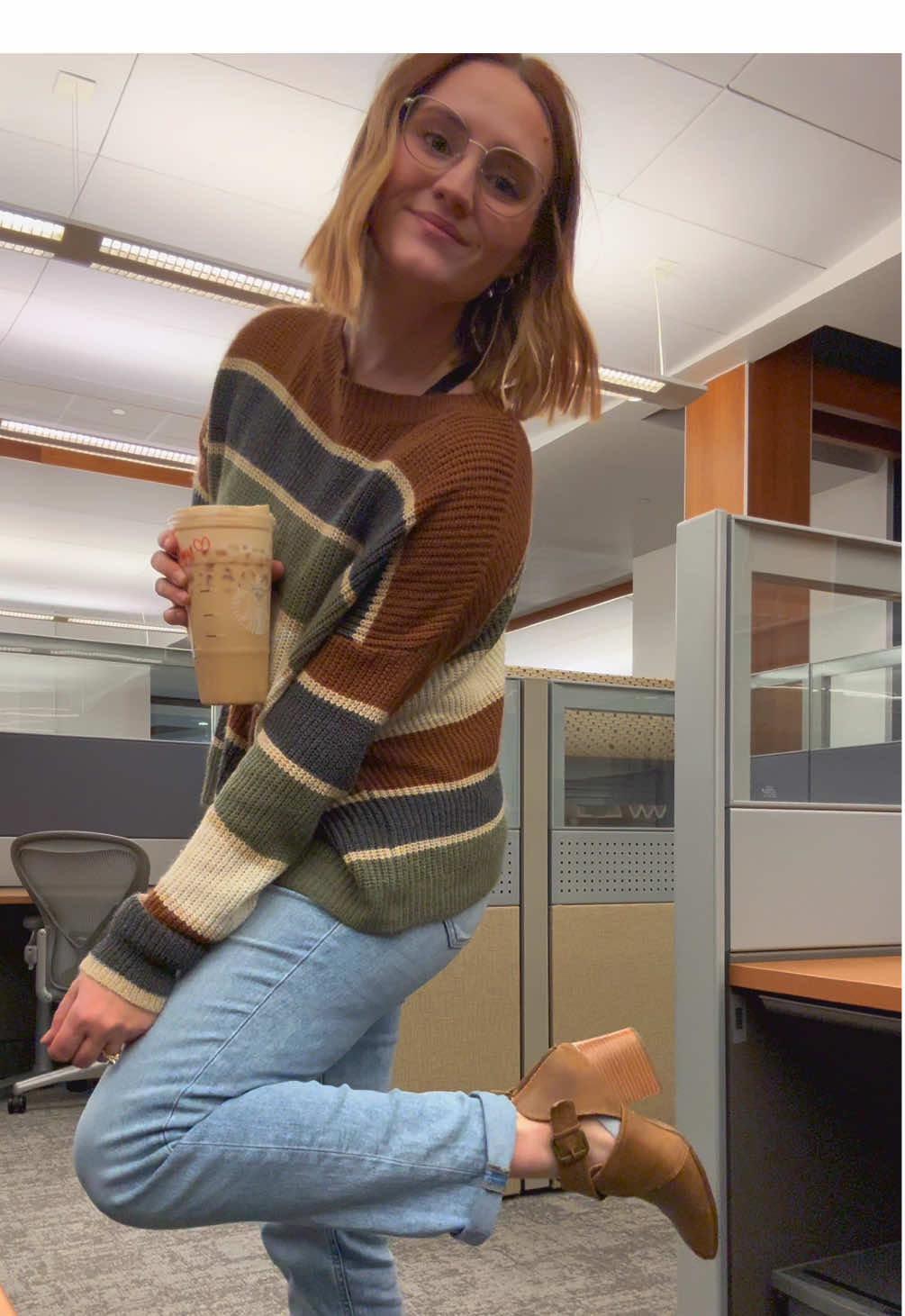 Fall OOTD 🍂  This will be the third year I’ve lived in this sweater for the fall. It holds up SO well and pairs great with jeans, leggings, work wear, skirts, ANYTHING. It’s SO cozy and I always get a ton of compliments on it 🤍 #OOTD #falloutfits #outfitinspo #sweater #fyp 