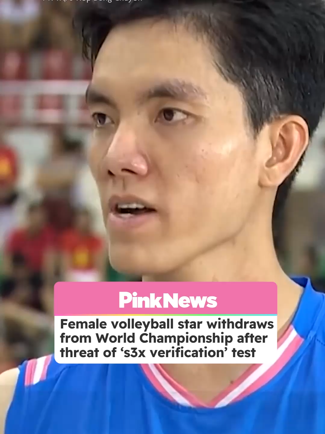 Female Vietnamese volleyball star Nguyen Thi Bich Tuyen has withdrawn from the FIVB Women’s Volleyball World Championship. She announced on Facebook that she would withdraw from the World Championship due to concerns over the FIVB’s regulations regarding eligibility and threats that her gender would be challenged. “I feel these regulations lack transparency and do not provide the fairness athletes deserve. Every athlete deserves to compete in an environment that is respectful and equal. To protect my integrity and avoid unnecessary risks for the team, I have decided to step back.” A fan, who wished to remain anonymous, told Outsports: “They bully her to look ‘more feminine,’ and some people, not just opponents, accuse her of being a ‘biological man pretending to be a woman.'” The organisers are considering a full s*x testing mandate for future competitions. #volleyball #womenssports #worldchampionship #nguyentuyen #FIVB