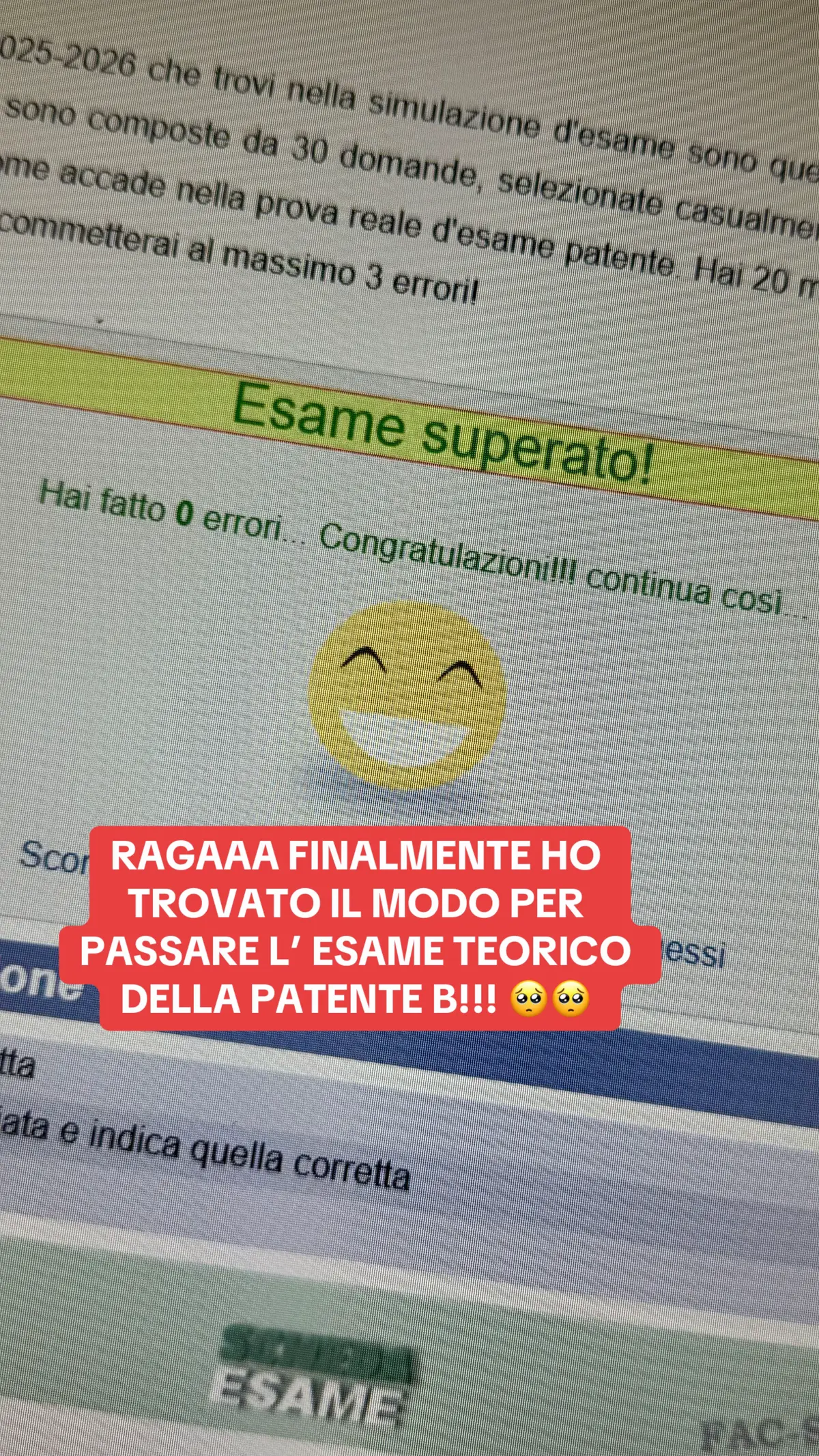 non so chi ringraziareee 😂🥺 #patente #patenteb #quiz #quizpatente #esame #esameteoria #esameteoriapatente 
