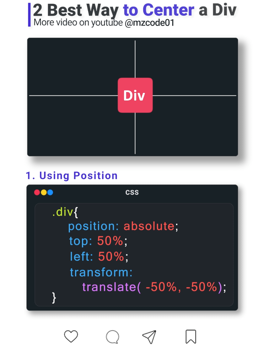 How to Center Div | CSS #trending #coding  #htmlcss #webdesign #reels 