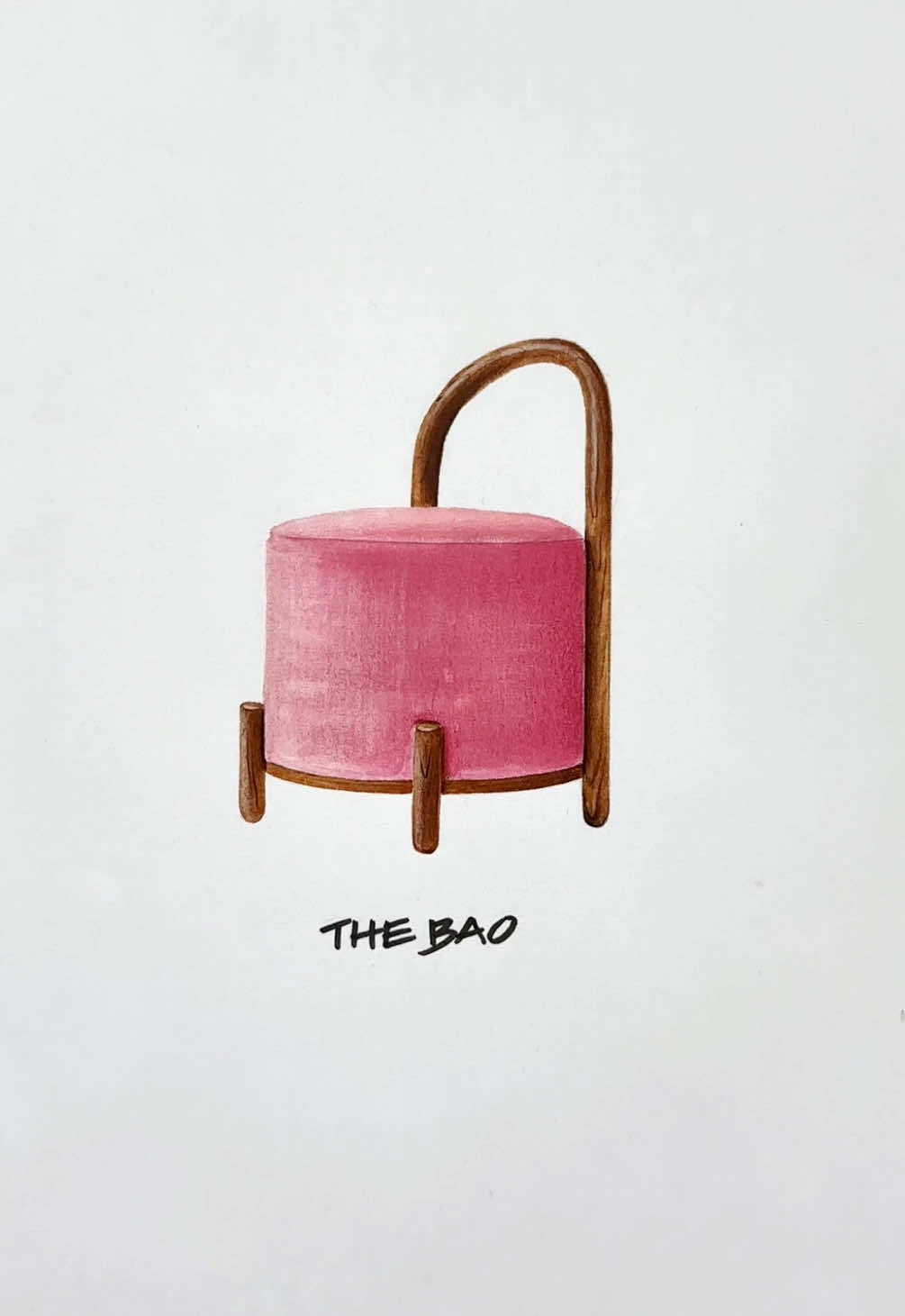 another one of my favorite chairs that I’ve been meaning to draw for a year whoops  Bao by ALA Studio x HBF  #furnituredesign #markerillustration #interiordecor #interiordesign 
