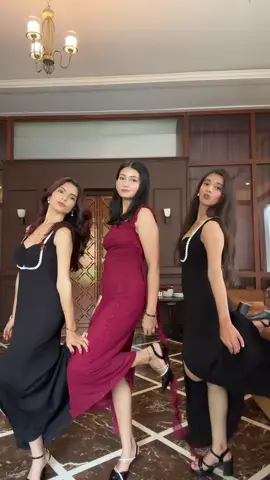 she cannot beat OUR outfits 😌 @kabita_Poudel⚕️ @A Y I N O S @ishtuti mero naam @ishtuti | Skincare ✨ #trio #slay #friendship #bestie #fyp 