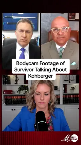 #davearonberg, #ashleighmerchant, and #arthuraidala watch jarring bodycam footage of survivor saying she saw Bryan Kohberger moments after murders. Subscribe and download the FULL show at the link in our bio. #MKTrueCrime #news