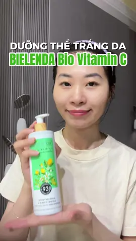 Dưỡng thể trắng da Bielenda Bio Vitamin C cảm nhận da có sáng mịn và trắng dần nhé ạ. Mn tham khảo nha #bielenda #bielendabiovitaminc #duongthebielenda #duongthetrangda #duongtrangbody 