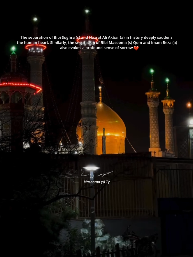Ayam e Shahadat e Bibi Masooma Qum (s)💔 . #bibimasoomaequmس #imamrazaع #rabiulawal #4thrabiulawwal #shiavideos 