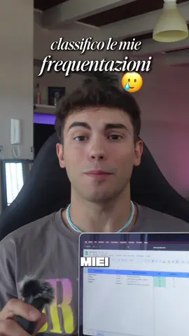 classifico le mie frequentazioni