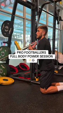 Pro Footballers Full Body Power Session ⚡️⚽️ #football #Soccer #footballtiktok #power 