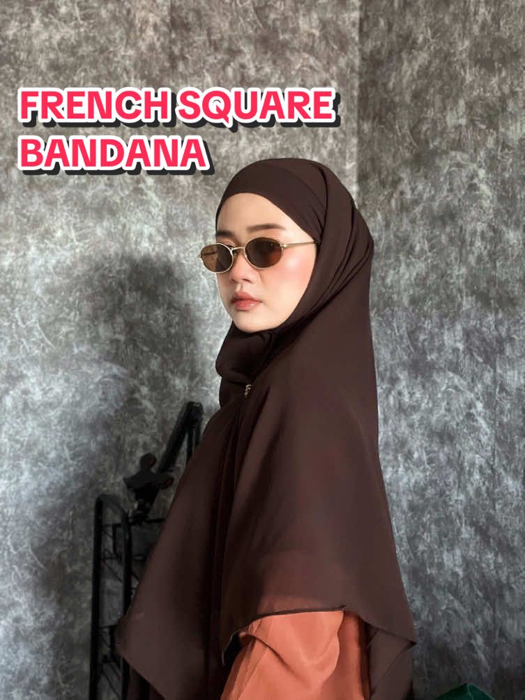 French square bandana dari @Zayyan. Senyaman itu emang 🥰🥰 , #frenchkhimar #khimarsyari #squarebandana 