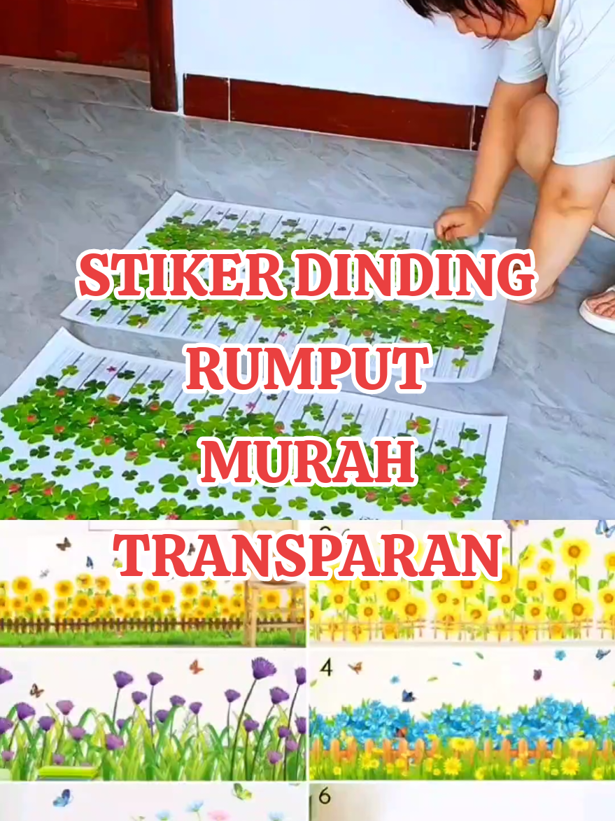 Stiker rumput murah #stikerdinding #promomakangajian #stikerdindingmurah #stikerrumput 
