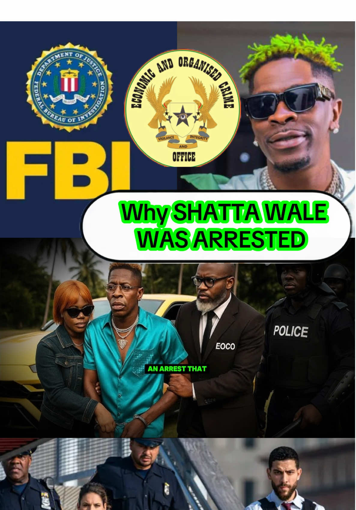 Why Shatta Wale Was ARRESTED by EOCO: The Lamborghini Scandal Explained! CREDIT: Channel One TV, GhanaWeb, The Herald Ghana, Graphic Online, Dennis Law News, Daily Ghana, Daily Accra, Country Ghana News, AP News, KSS, GH One TV, Reggae Sumfest Channel. #ShattaWale #EOCO #Lamborghini #ghanatiktok🇬🇭 #fyp 
