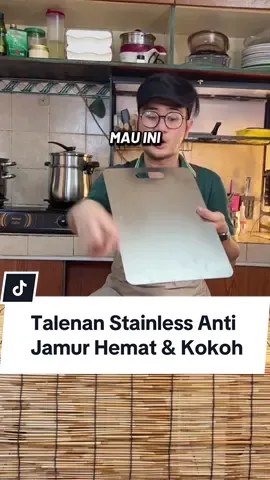 Talenan stainless serbaguna keren banget tebal. Bahannya stainless sus 316 nih #talenan #talenanstainless #talenanserbaguna #talenanantijamur #kokodapur 