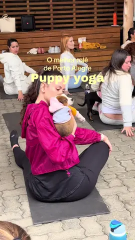 O melhor rolê de Porto Alegre existe e é da Hunted, pode entrar: PUPPY YOGA!!!! 2ª edição em setembro!!! 🫡🤸🏻‍♀️❤️‍🔥✨ #portoalegre #experiencia #puppyyoga #huntedpoa 