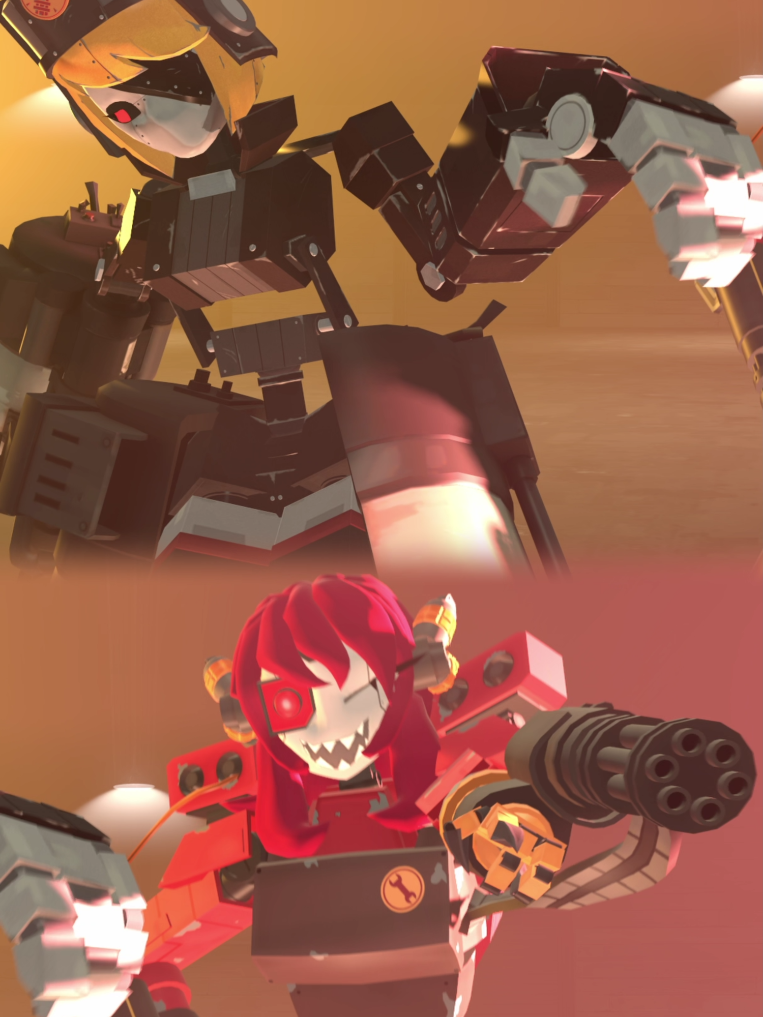 Sasha vs Senthia Power Scaling #sfm #tf2 #sentrygirls #powerscaling #animation