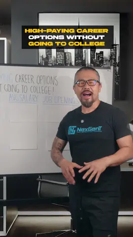 High-Paying Career Options Without Going To College 💼 You don’t need a 4-year degree to land a high-paying tech job. Here are 3 career paths you can get into with zero college debt: 📌 Cybersecurity Professional Protect companies from hackers $132,000/year 750,000+ job openings 📌 Data Center Technician Keep servers running smoothly $70,000/year 75,000+ job openings 📌 Network Engineer Build and maintain networks $110,000/year 50,000+ job openings These jobs are in high demand, and you can break into them with the right training, not a 4-year degree. 👉 Want to break into tech without 4 years of college? Follow for step-by-step strategies that get you into tech in 4 months! #techjobs #itjobs #careerpath #careeroptions #nodegree