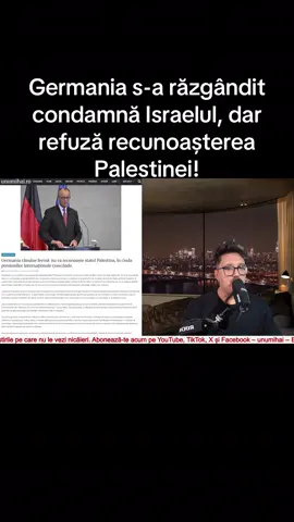 Germania s-a răzgândit condamnă Israelul, dar refuză recunoașterea Palestinei #fyp #breakingnews #stiriromania #stiri #unumihai 