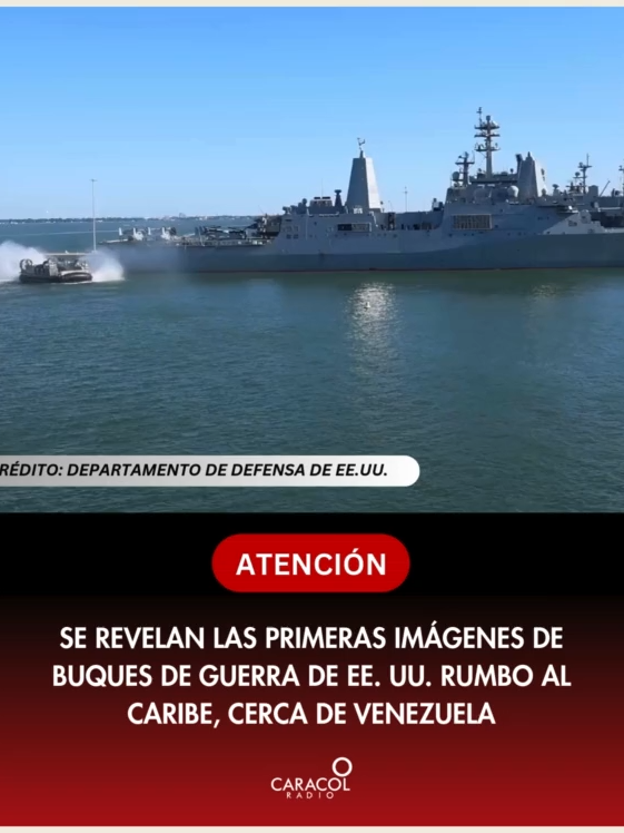 #ATENCIÓN | Se conocen las primeras imágenes de algunos de los buques de guerra estadounidenses que se dirigen hacia aguas del sur del Caribe, cerca de las costas de Venezuela. En los videos aparecen infantes de marina embarcando proyectiles de artillería capaces de alcanzar puntos de suministro y puestos de mando. Infantes de Marina de los Estados Unidos junto con la 22.ª Unidad Expedicionaria de Infantería de Marina y marineros de la Armada de la Unión Americana aparecen en varios videos publicados por el Departamento de Defensa en el puerto de la Base Naval de Norfolk, Virginia transfiriendo equipos y personal en el buque de transporte anfibio USS San Antonio y el Grupo Anfibio Listo Iwo Jima, antes de partir para la operación militar ordenada por Trump, la mayor desde la invasión a Panamá, que según funcionarios de la Casa Blanca tiene como objetivo luchar contra las amenazas de las 