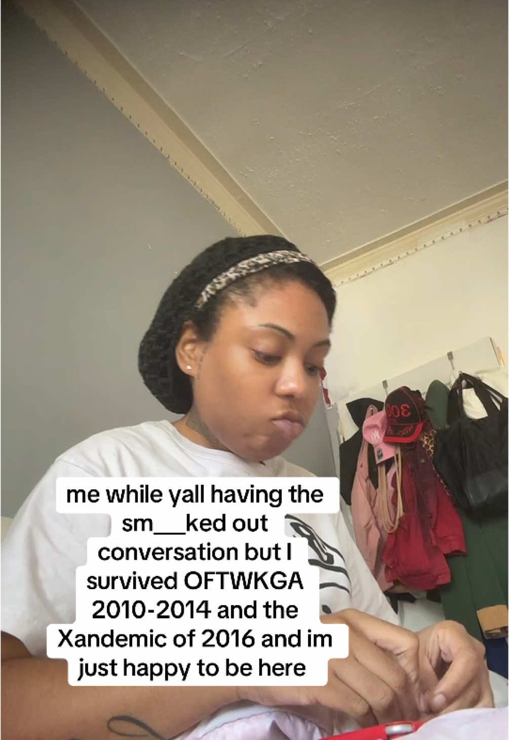 i used to drink dirty sprite and a schoolbus for breakfast please be so fr im just happy to be here ok leave me alone about a piece of dark lip! #ebknene #ofwgkta #xandemic 