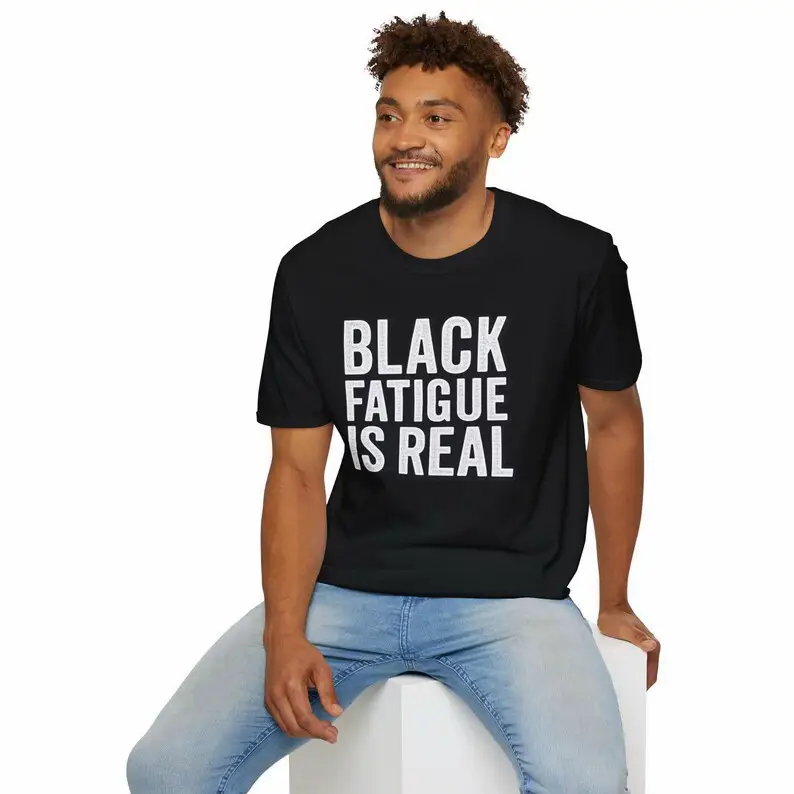 Tired? Same. But this ain’t regular tired — it’s Black Fatigue. Wear the truth, laugh thru the pain, and let ‘em know it’s REAL. LINK IS IN BIO #BlackFatigueIsReal #StayWokeStyle #ForTheCulture #mememerch #StreetwearTikTok 
