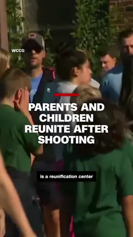 Parents and families waited to pick children up from the reunification area following the shooting at Annunciation Catholic School in Minneapolis. Footage from CNN affiliate WCCO shows distraught people hugging one another, crying, and gripping hands as they wait to reunite with their children. #cnn #news #minneapolis 