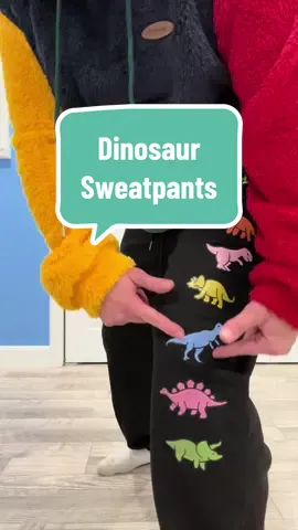 These dinosaur print sweatpants are so cute and comfy! #sweatpants #sweats #comfysweatpants #loungewear #loungewearstyle 