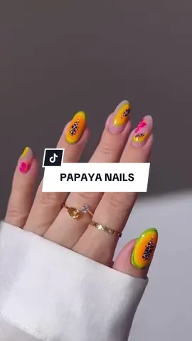 Juicy, fruity, and blooming 🌺 Papaya nails radiating glowing island energy 🍈🧡@Aistė Haas  #revolve #nailtutorial #naildesign #nailinspo #fyp