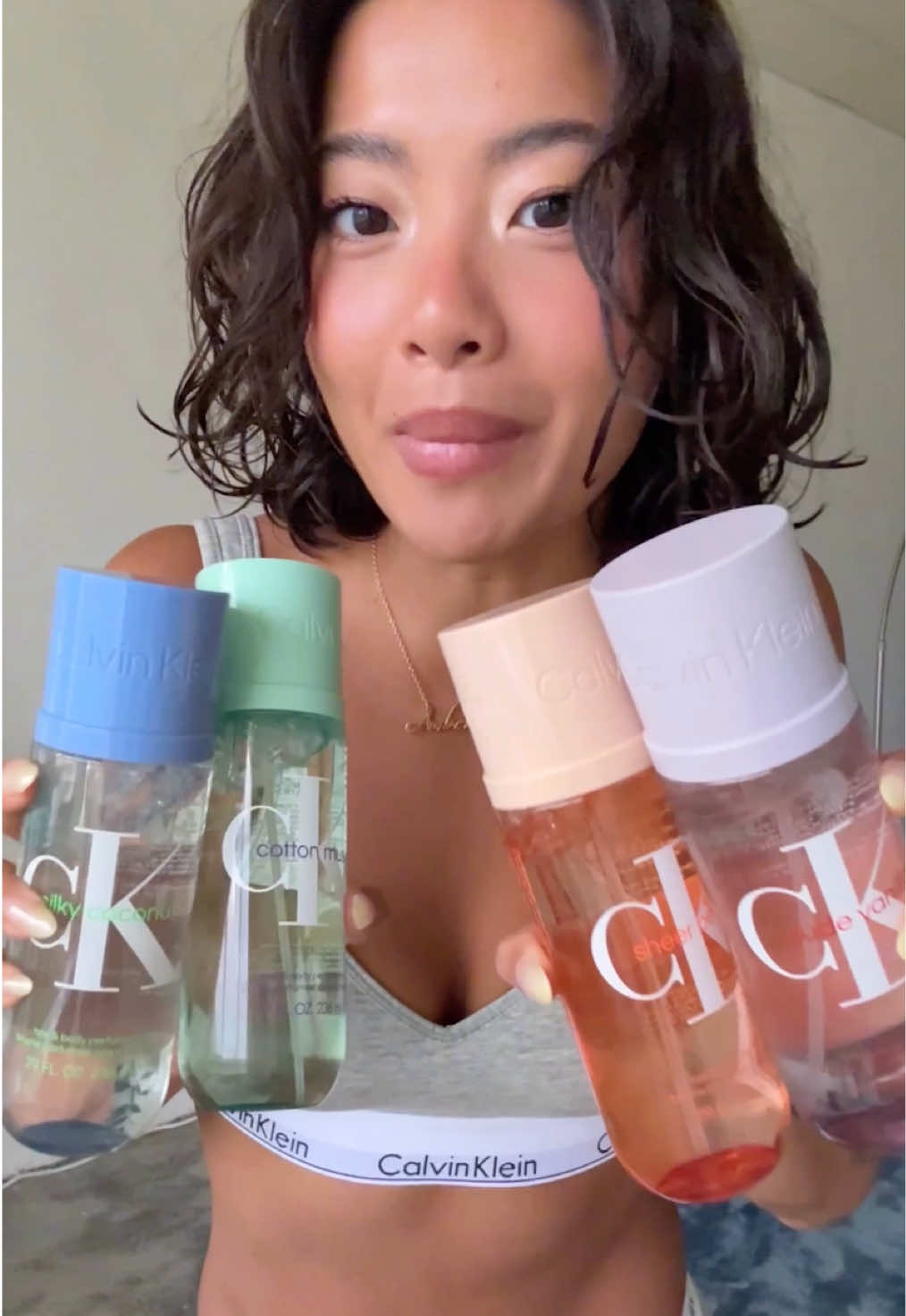 @stephhui smells good, layering Cotton Musk and Sheer Peach for her own signature scent. Experience new Hair and Body Perfume Mists.