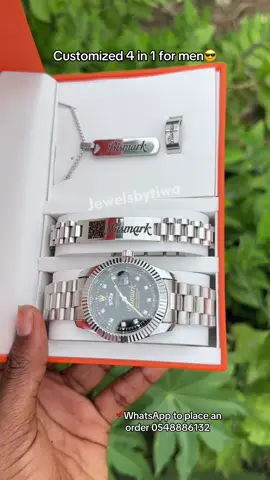 Screenshot to 0548886132 to place an order  📌Silver set Ghc 550 📌Black set 530 #customized #giftforhim #jewelry #giftideas #explore 
