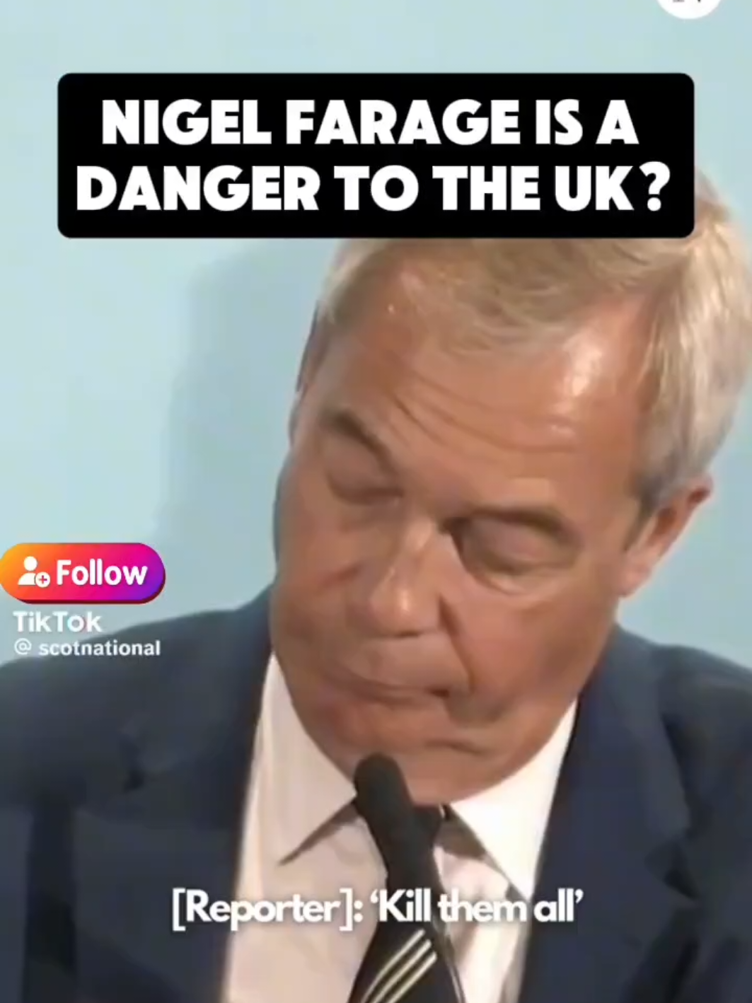 Is Nigel Farage Dangerous? Let me summarise two concerns I have with him: 1. he takes opportunities to blame certain vulnerable minorities for the UK's problems. Sometimes this can be as simple as reporting on an event where a minority was to blame and not recording videos about the same type of thing when it was the majority group that committed the offence (or not reporting it as often). 2. More than once referring to how he sees the UK or London as almost on a tipping point. Where large scale violence could take place.  By regularly raising this idea but not so regularly condemning it, in my opinion it puts the idea in people's mind. Which might lead to them participating. further where the circumstances have been blamed for this 